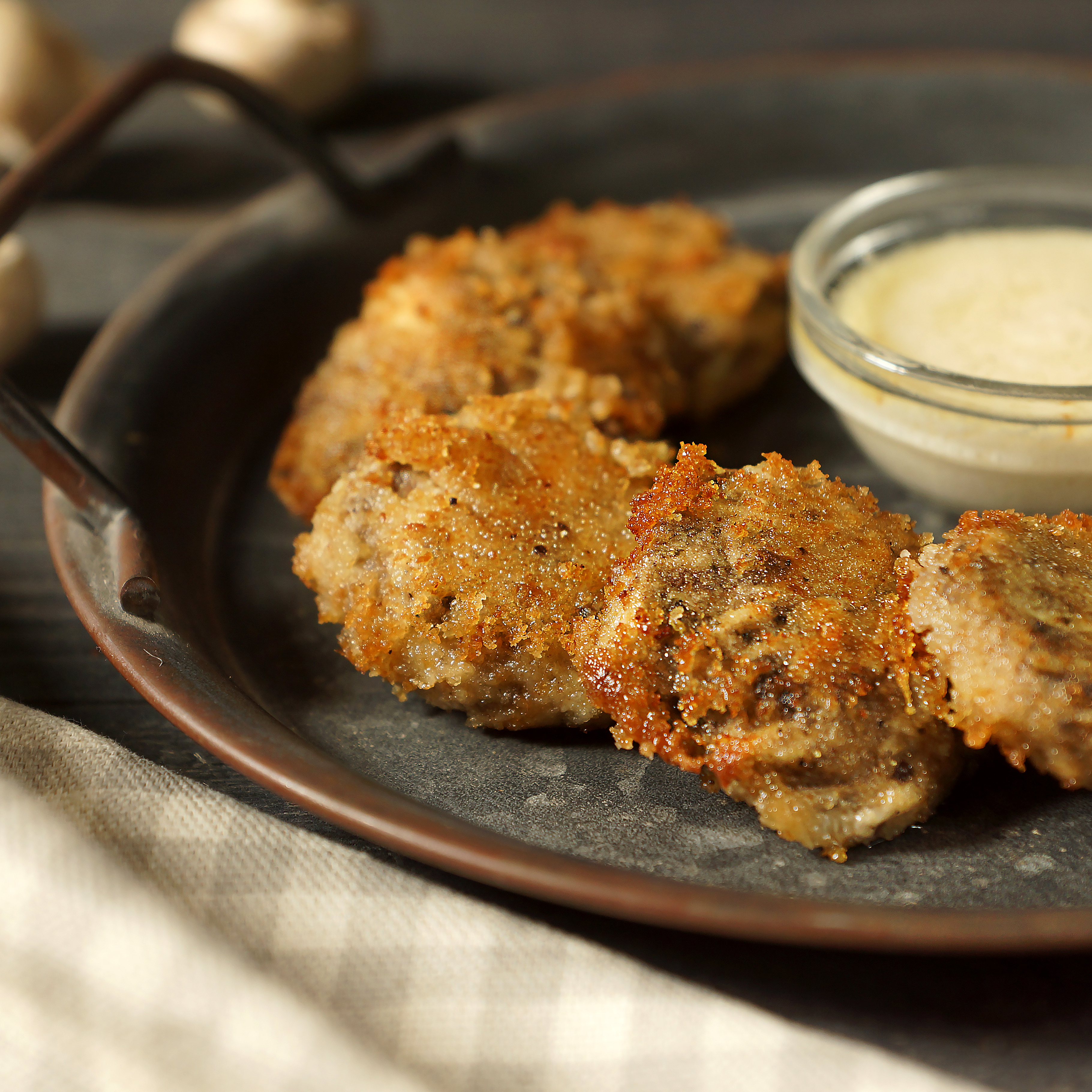 Вегетаріанські нагетси з печерицями